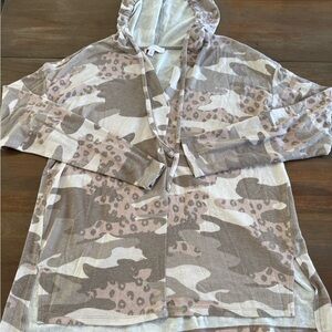 New Directions Camouflage Hoodie - Brown and Cream